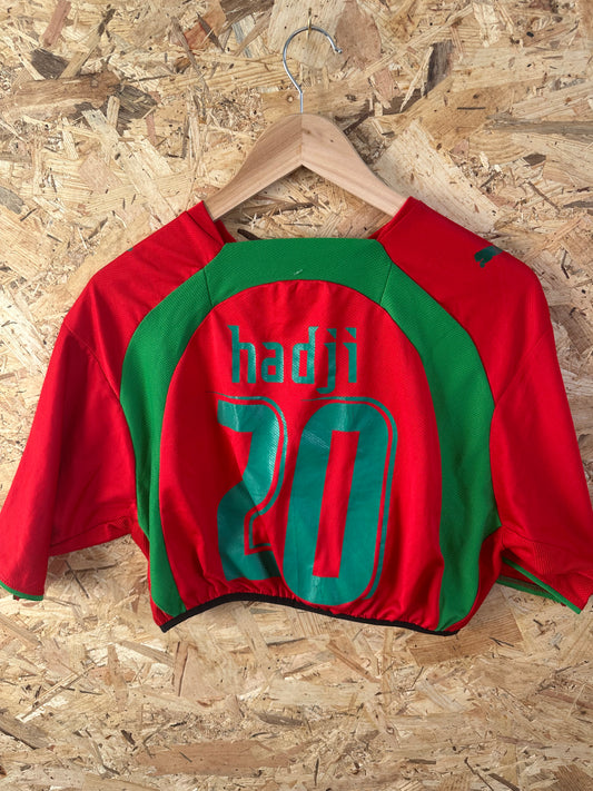 Super Cropped up-cycled football shirt L (14)