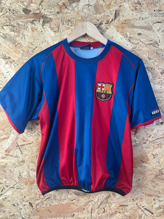 Cropped up-cycled football shirt L (14)