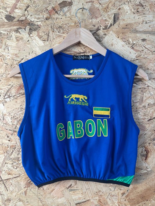 Super Cropped up-cycled football shirt S (6-8)