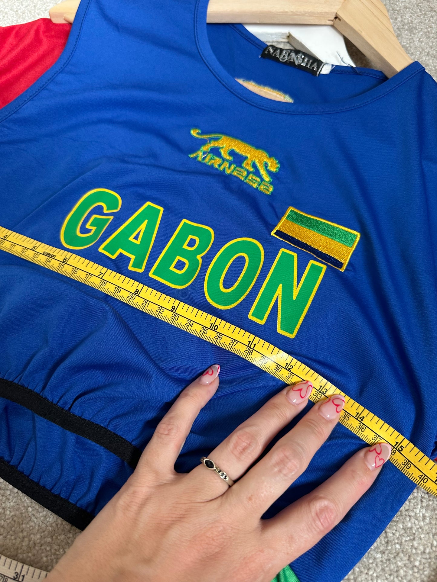 Super Cropped up-cycled football shirt S (6-8)