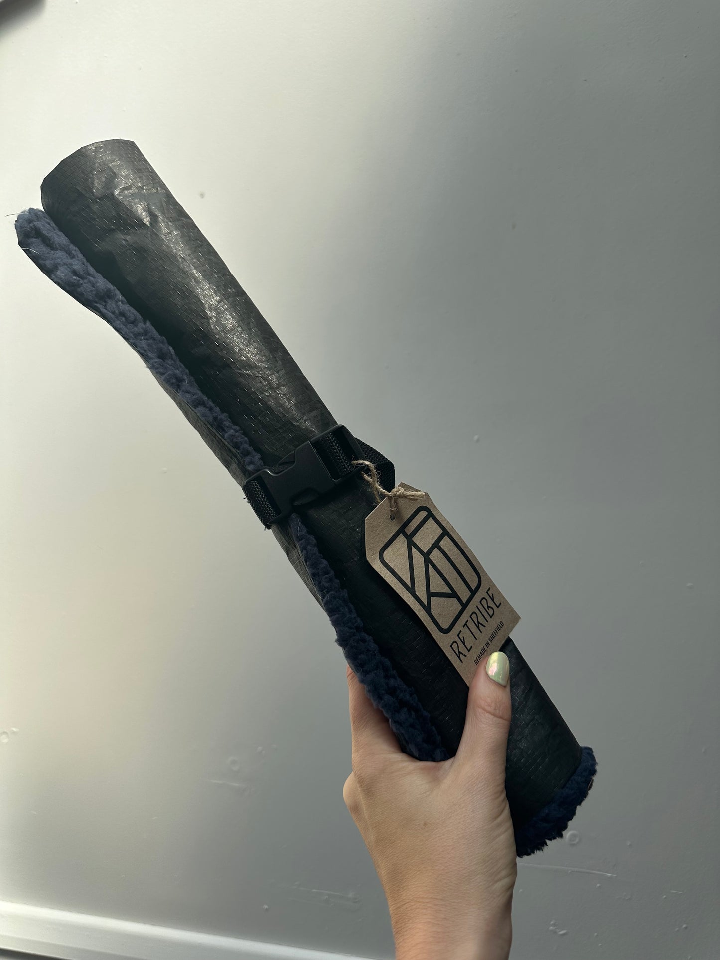 Large Grounded Upcycled Navy Roll Mat