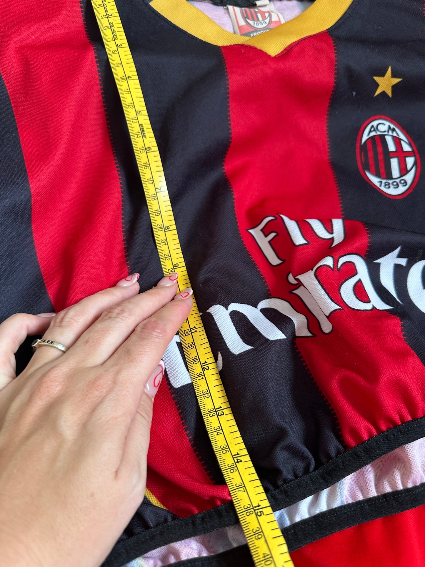 Super Cropped up-cycled football shirt L (14)