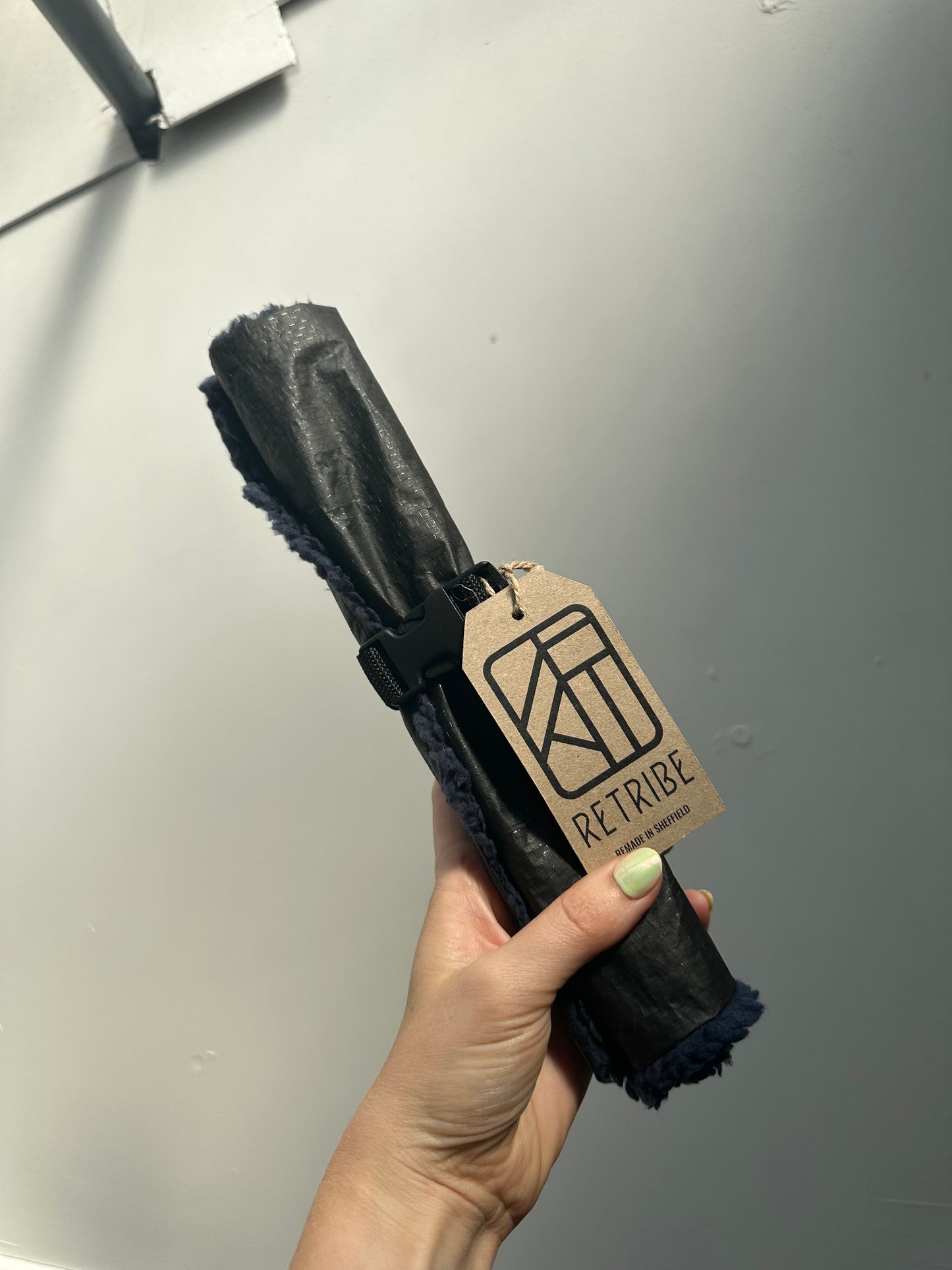 Small Grounded Upcycled Navy Roll Mat