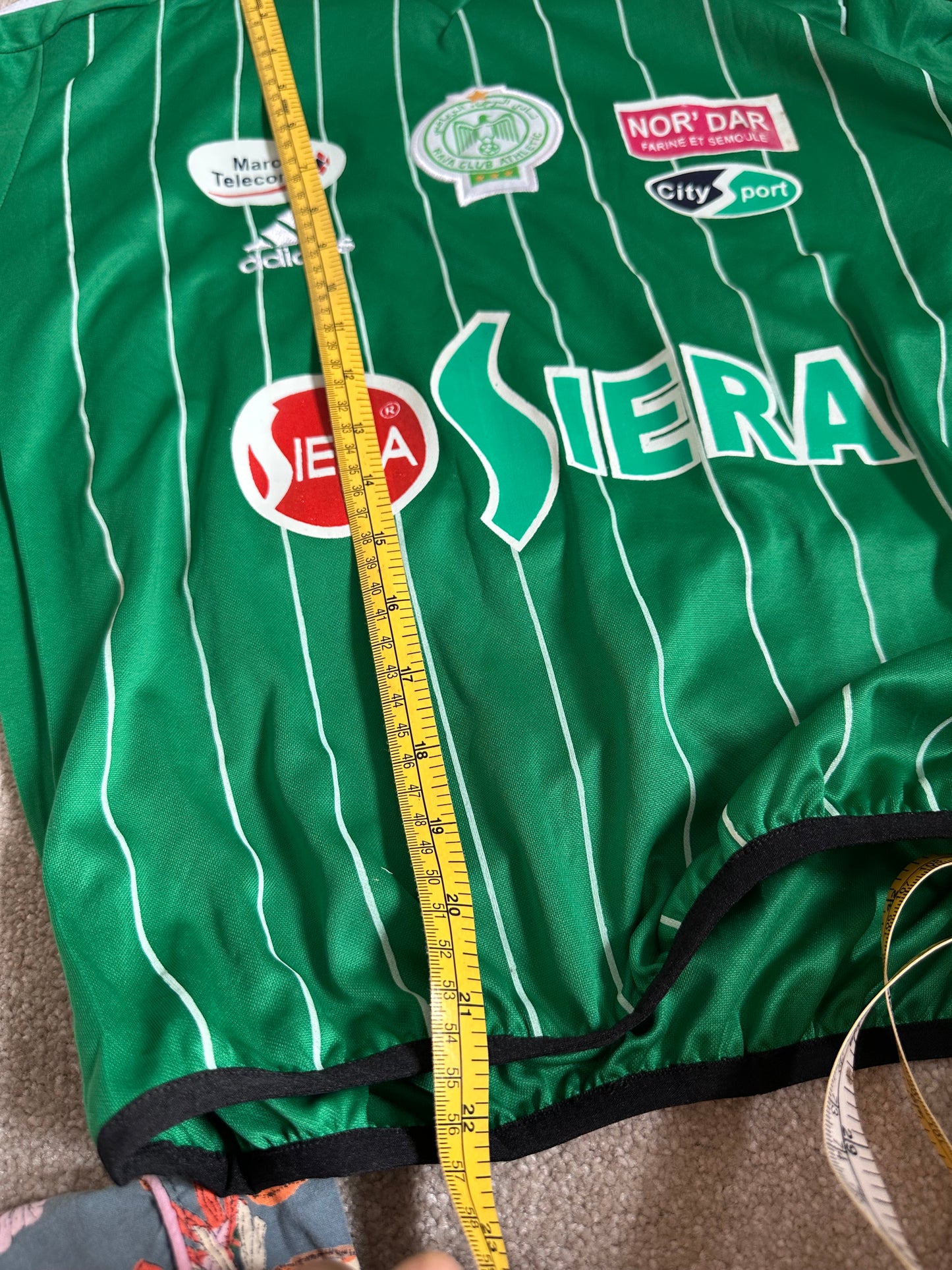 Cropped up-cycled football shirt M (10-12)