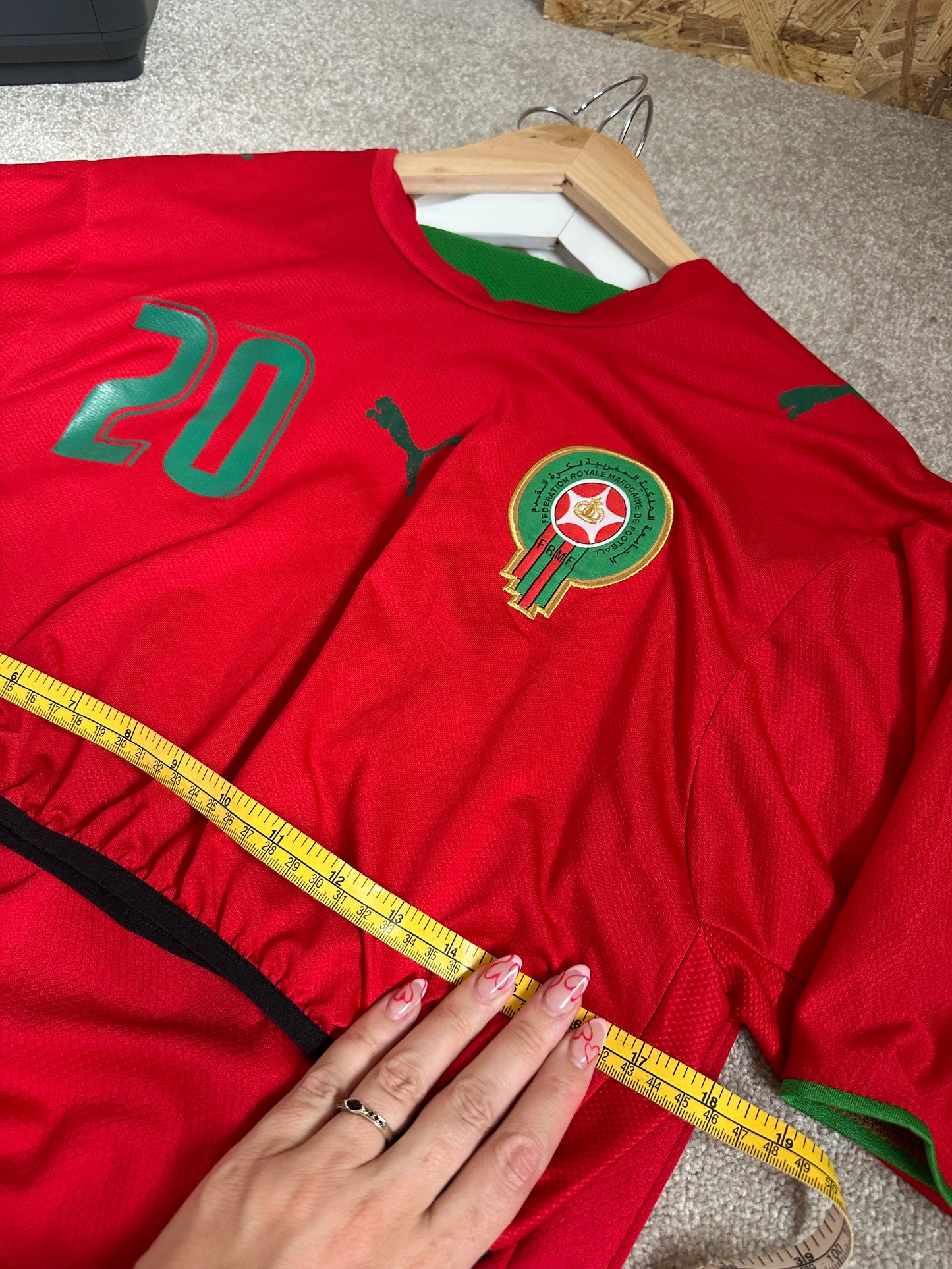 Super Cropped up-cycled football shirt L (14)