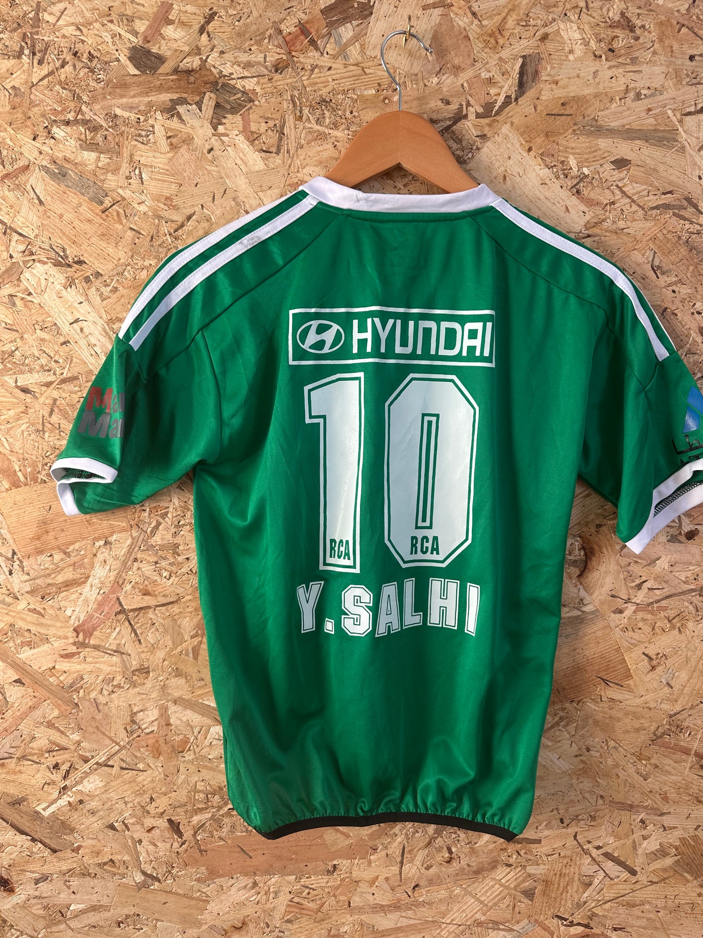 Cropped up-cycled football shirt M (10-12)