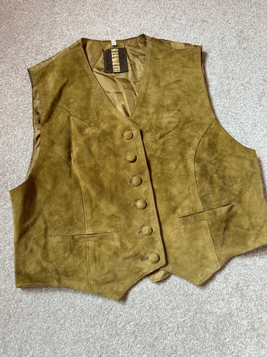 Vintage suade waist coat size S/M
