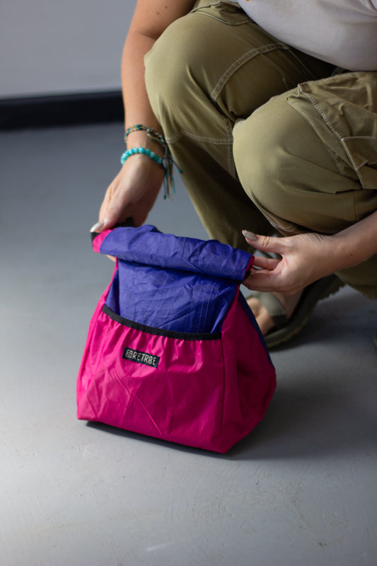 Circular Upcycled Lunch Bag - Pink & Purple